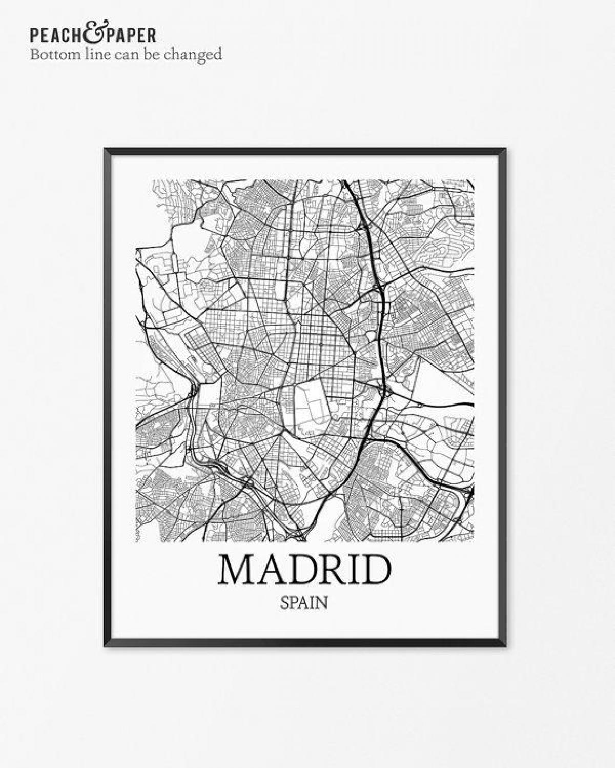 מפה של מדריד מפת פוסטר