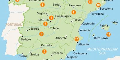 מפה של מדריד באזור
