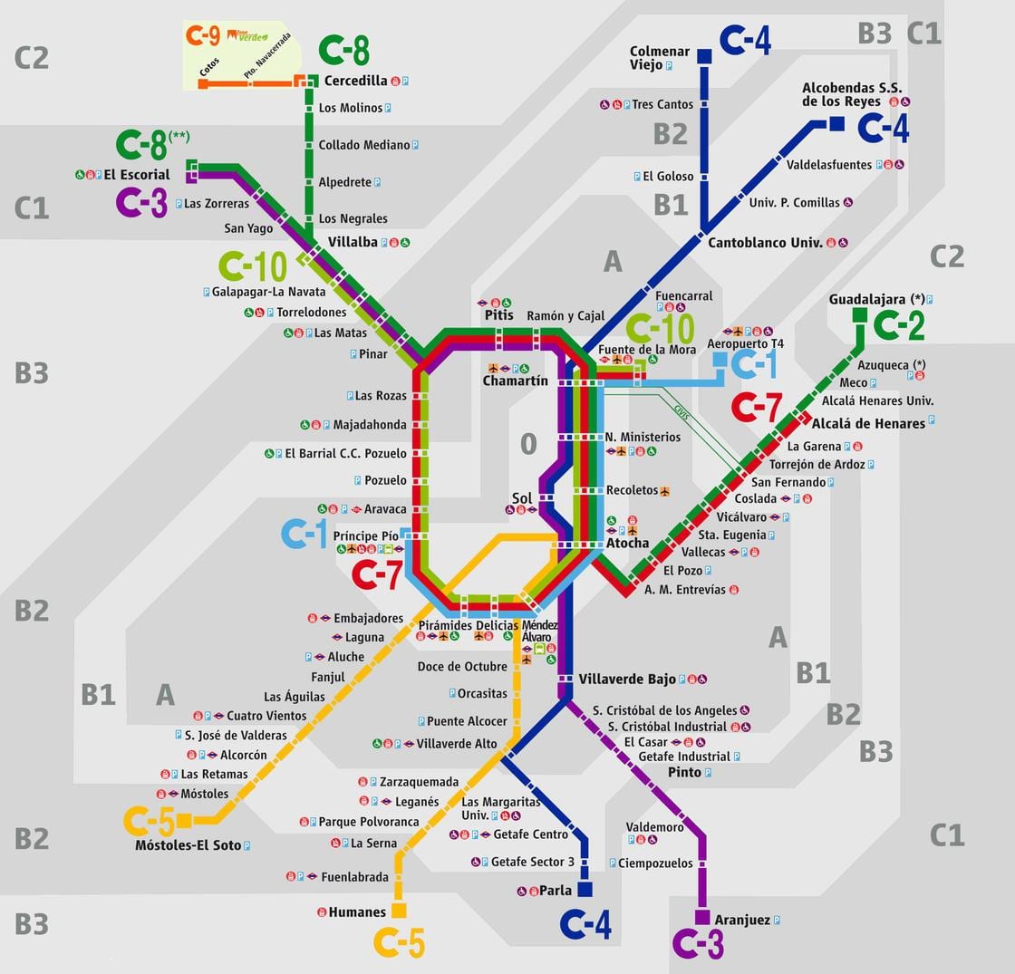 מפה של מדריד אטוצ ' ה, תחנת הרכבת