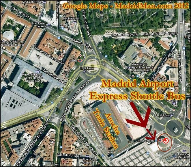 puerta de atocha תחנת הרכבת המפה