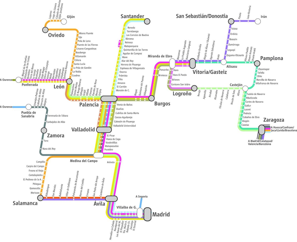 מפה של מדריד renfe