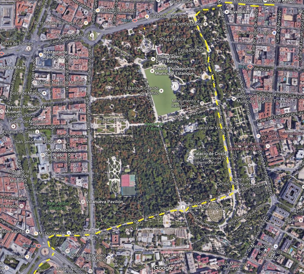 retiro park מדריד הצג מפה
