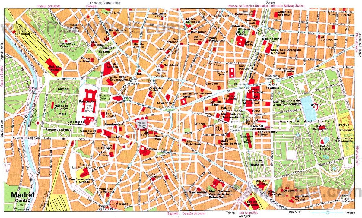 מפה של בורגונדי רחוב ספרד מדריד