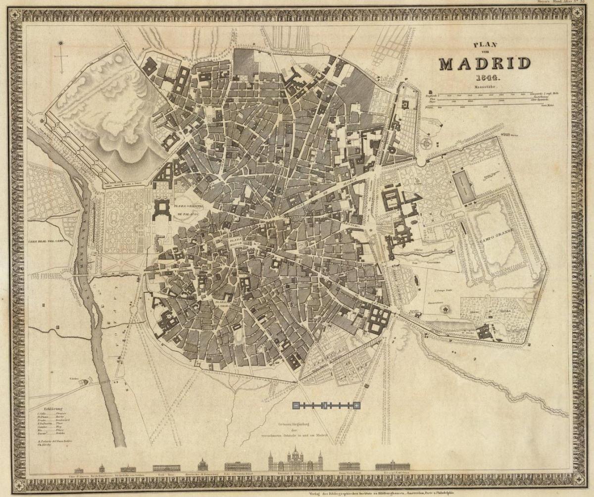 מפת העיר העתיקה של מדריד