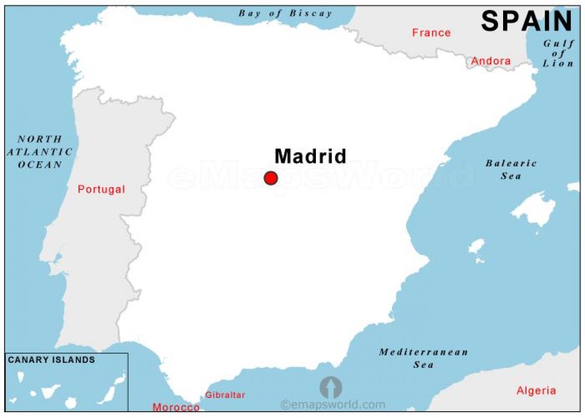 מפה של בירת ספרד.