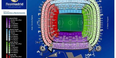 מפה של ריאל מדריד באצטדיון